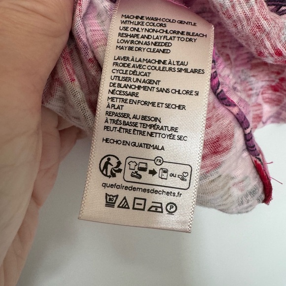 Maeve L/S T Shirt Pink Pattern med Anthropologie - Picture 2 of 4